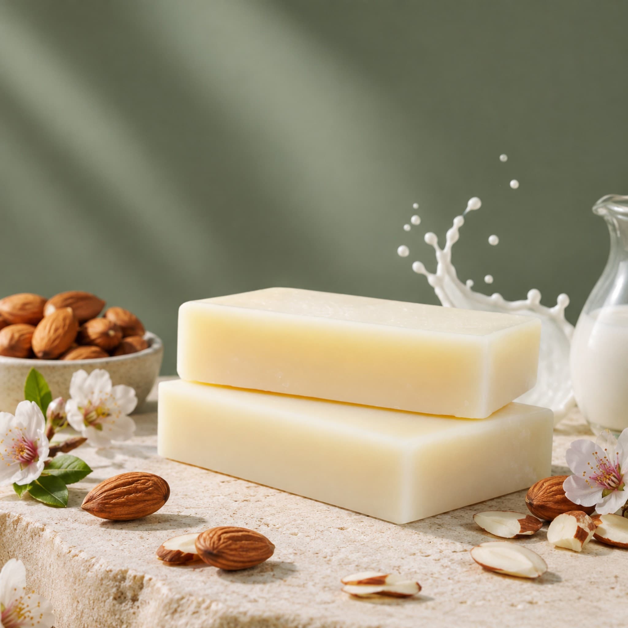 Almond Milk Soap Base – White Color